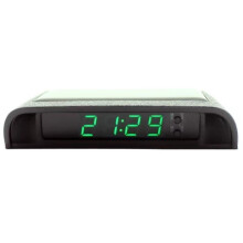 Lichtgevende autothermometer, elektronische autoklok met dubbele temperatuurweergave voor binnen en buiten de auto