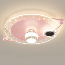 Plafonnier LED pour enfants, motif astronaute, planète et lune modernes, 31 W, rose, idéal pour chambre, salon ou salle à manger.
