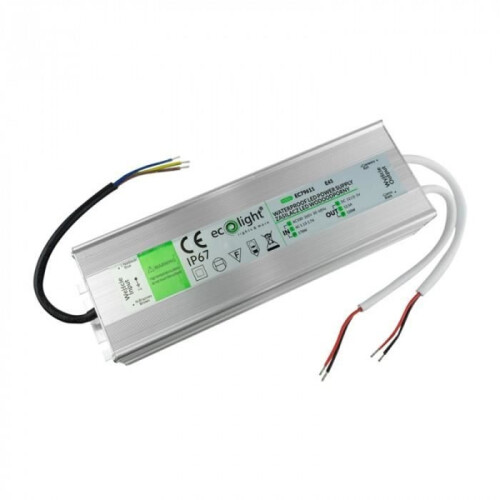 ECOLIGHT 150W 12V 12.5A IP67 Waterdichte LED-transformator 215x65x40
