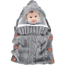 ROCK Baby Nest - Deken voor wieg, kinderwagen, buggy, autostoeltje - voor baby's van 0-12 maanden - Grijs