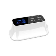 Universele slimme USB-oplader met 8 USB-uitgangen, snellaadconverter, schermweergave en oplaadadapter.