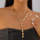 Fashion Y Shaped Multi Layer Collarbone Necklace Featuring-1249 2