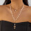 Fashion Y Shaped Multi Layer Collarbone Necklace Featuring-1249 4