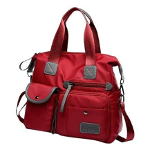 Ruime, casual schoudertas voor dames, waterdicht, met meerdere vakken, gemaakt van Oxford-stof, rood