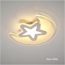 Plafonnier LED moderne pour chambre d'enfant, avec télécommande, blanc chaud, intensité réglable, idéal pour la chambre de bébé