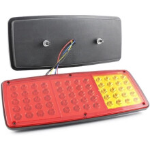 2x LED-achterlichten 12V, 3 functies, ultradun ontwerp voor vrachtwagen, trailer, chassis, kipper, camper, caravan