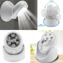 360 LED-lamp met bewegingssensor, automatische rotatie, draadloze terrasbeveiligingssensor voor tuin, muur, hal en toilet