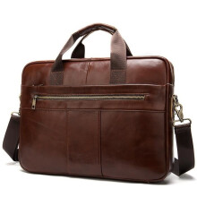 Handtas, WESTAL Heren Aktetas, Documententas van Echt Leer voor Heren, Kantoortas - Type 8523F4coffee
