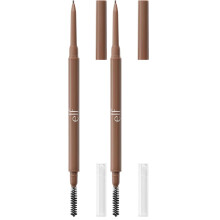 e.l.f. Micro-Fine Brow Pencil, Waterproof Brow Color & Spoolie For Shaping Brows & Creating A Feathered Natural-Looking Finish- Espresso (Pack of 2)