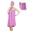 EBTOOLS Dames Zachte Spa Badjas Set met Sneldrogende Haarkap 1
