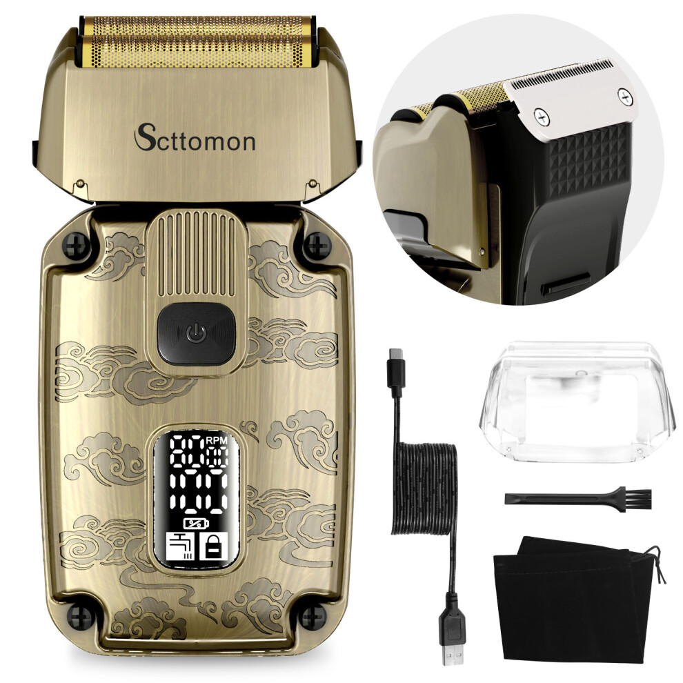 Hatteker Electric Foil Shaver For Men Beard Trimmer Balding Shaver Hair Trimmer