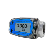 Elektronischer Turbinen-Durchflussmesser 1–3 Zoll LCD für Kraftstoffe Wasser Diesel Kerosin 1% Genauigkeit