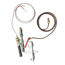 14D0477 Ventloze gashaard met waakvlam, compatibel met FMI LPG8404 voor ventloze millivolt gashaarden, koper, roestvrij staal