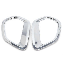 2 stuks chromen afdekkingen voor de achterste mistlampen, compatibel met Mitsubishi Outlander 2016 2017, ABS zilverkleurig exterieuraccessoire