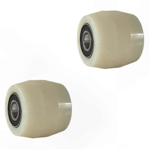 Ruota per Transpallet 80x70 mm con Cuscinetti, Compatibile con Carrelli Elevatori Standard, 2 Pezzi