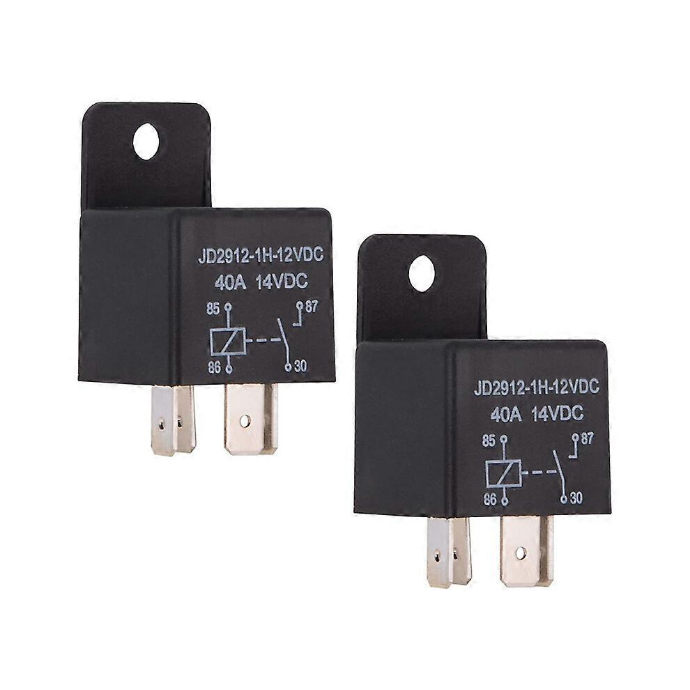 2 Pack 4-Pin 12V 40A Spst Automotive Relays Jd2912-1H-12Vdc For Car Switch And Start Applications 6966168168263