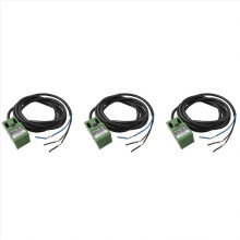Inductive Proximity Switch SN04-N 3 Pack DC 10-30V NPN 3-Wire 4mm Sensing Distance with Red LED Indicator