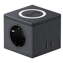 Enchufe inalámbrico tipo cubo compatible con teléfonos inteligentes, carga rápida 20 W, 3 posiciones ajustables, protección de seguridad