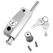 Sliding Door Lock Silver Aluminium Alloy Auxiliary Security for Patio Glass Windows Folding Accordion Closet Swing Doors Child Home Safety