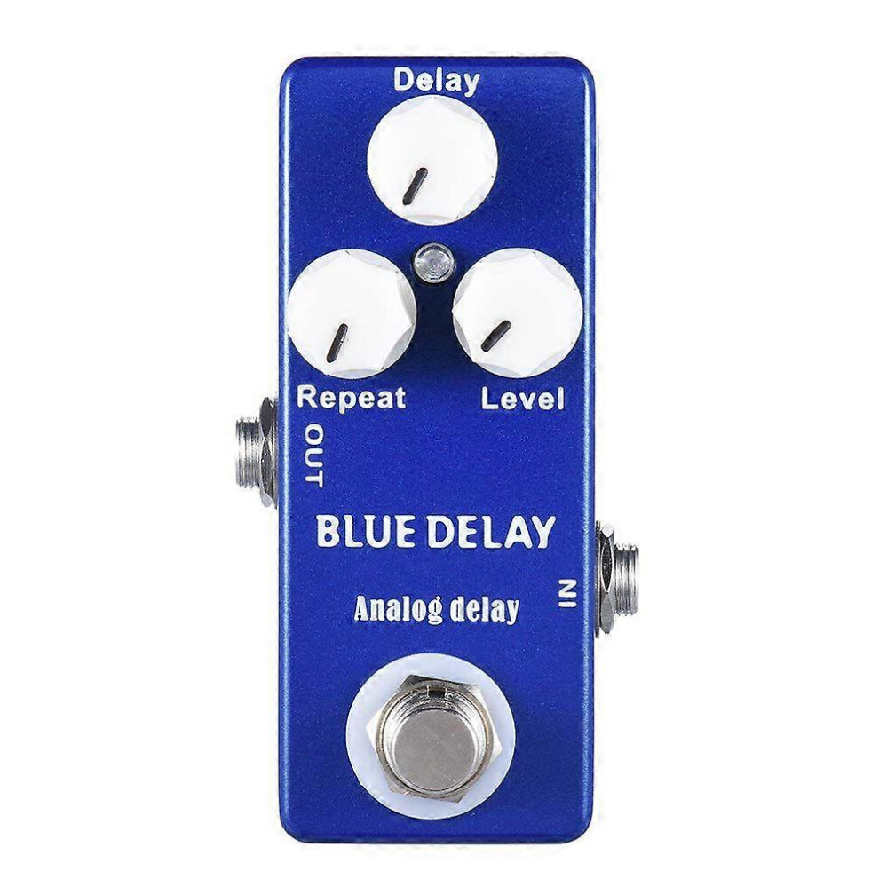 Guitar Effect Pedal Mosky Deep Delay Mini True Bypass 25-450Ms Adjustable Time Zinc Aluminium Alloy Blue 6966168171706