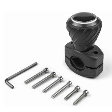 Steering Wheel Spinner Knob Booster Ball Black Nylon Iron Universal Fit 0.5-1.75 Inch Steering Wheels for Cars Trucks Tractors Boats Mowers Forklifts