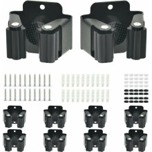 Wandhalterung aus Edelstahl für Gartengeräte, Besen und Rechen, rutschfest, 10er-Pack