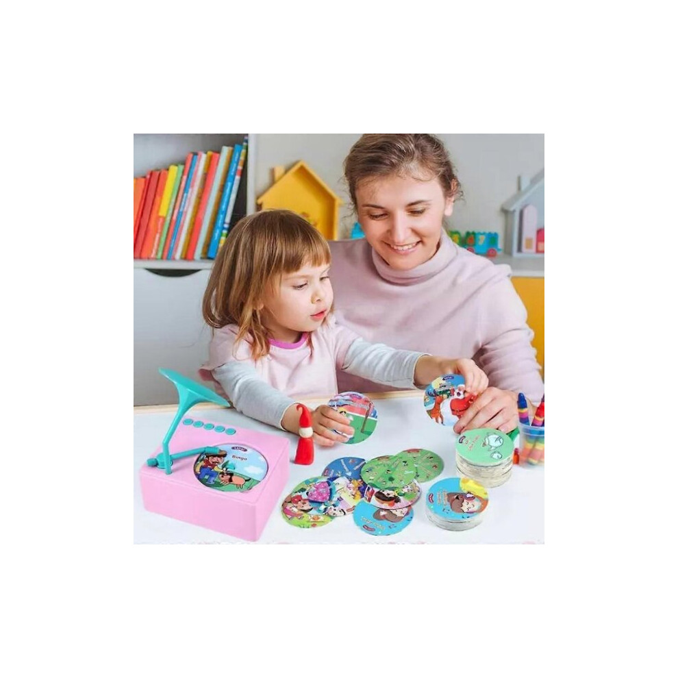 Children's Phonographic Storyteller, Abs Gramophone With 96 Round Sound Cards, Usb-C Rechargeable 6966168178958