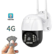 Kamera do monitoringu zewnętrznego z obsługą karty SIM 4G, 1080P, kolorowa, noktowizyjna, 360, do ochrony domu