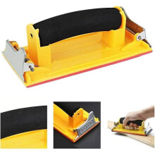 Hand Sander with Ergonomic Handle & Metal Clips for Drywall, Contour Surfaces