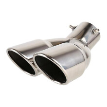Codo de tubo de escape de acero inoxidable. No requiere soldadura para su instalación. Compatible con la salida de gases del motor del vehículo.