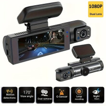 Telecamera per auto a doppia lente compatibile con JT40020, schermo HD da 8,03 cm con visuale abitacolo 720P, monitor di parcheggio