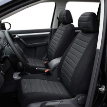 Universele autostoelhoezen voor 2 voorstoelen, geschikt voor sedans, SUV's en trucks, met 3 mm schuimvulling voor isolatie.