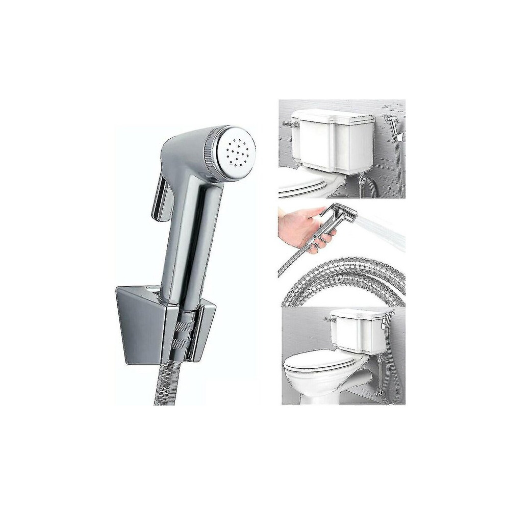 Hand Held Bidet Sprayer Faucet With Stand, Stainless Steel Hose For Muslim Personal Hygiene And Pet Cleaning 6966168179900