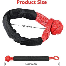 Corde de remorquage souple, résistance à la rupture de 17 tonnes, avec gaine de protection pour le camping et la navigation de plaisance