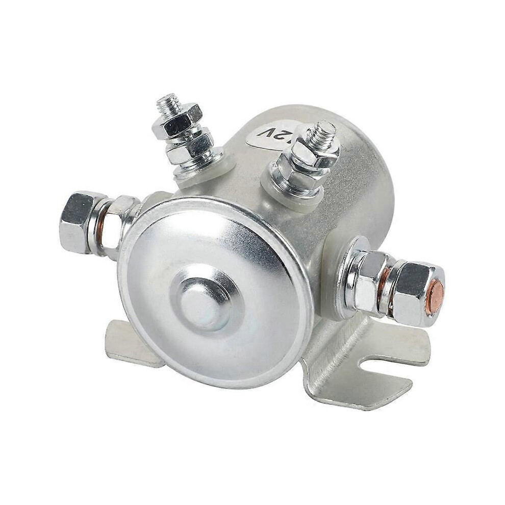 300A Continuous Duty 12V Dc Spst Solenoid Relay Compatible With Golf Carts, Winch, Marine Replaces 70-111224 3635820 Silver 6966168162360