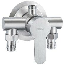 Robinet de douche compatible avec les entrées G1/2 pouce - Valve à levier en acier inoxydable 304 pour salle de bain