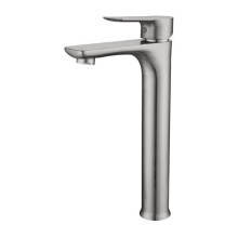Brushed Stainless Steel Bathroom Tap Single Handle Corrosion Resistant Modern Bathroom Sink Tap