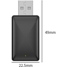 Bezprzewodowy adapter samochodowy kompatybilny z CarPlay Android Auto z połączeniem Bluetooth i Wi-Fi, czarny, kompaktowa konstrukcja