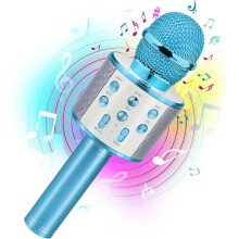 Children's Karaoke Microphone with Bluetooth, Echo Effect and SD Card Playback for Family Singing