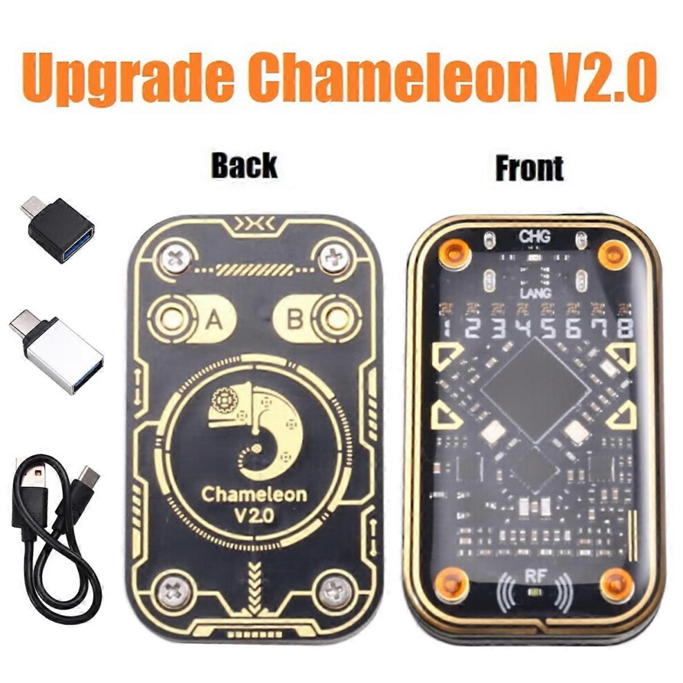 Chameleon Ultra V2.0 Rfid Smart Chip Reader And Card Emulator, Dual 125Khz 13.56Mhz, Restart Function, Transparent Plastic Portable Device Black 6966168163817