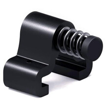 Arrêt de Porte Coulissante Aménageable Compatible avec Rails Plats 40mm, Accessoire de Remplissage Noir en Plastique