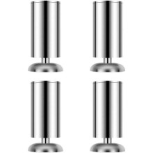 Meubelpoten - Roestvrij staal - Set van 4 - 50 x 50 x 80 mm - Veilig en stil - Ideaal voor kasten