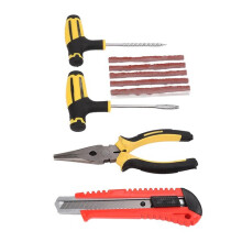 Kit de réparation de pneus 6 pièces avec boîte portable pour voiture, moto, quad et tracteur (crevaison)