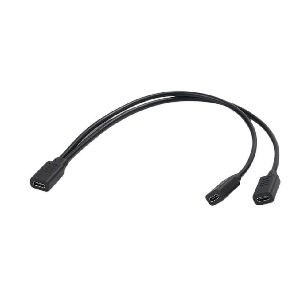 Usb C Splitter Charging Cable Type C Female To Dual Type C Female 30Cm Aluminium Casing Fast Charge For Phones Tablets Small Electronics 6966168039945