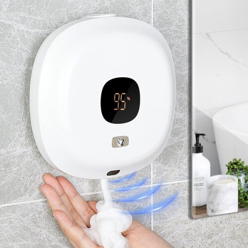 Automatic Soap Dispenser, Touchless Foam Soap Dispenser with Rechargeable Battery for Wall Mounting