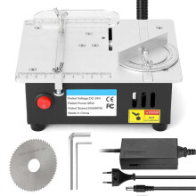 Mini stolová píla 96W 7-rýchlostná nastaviteľná elektrická stolová píla na spracovanie dreva, DIY remeslá, modelovanie, rezanie DPS