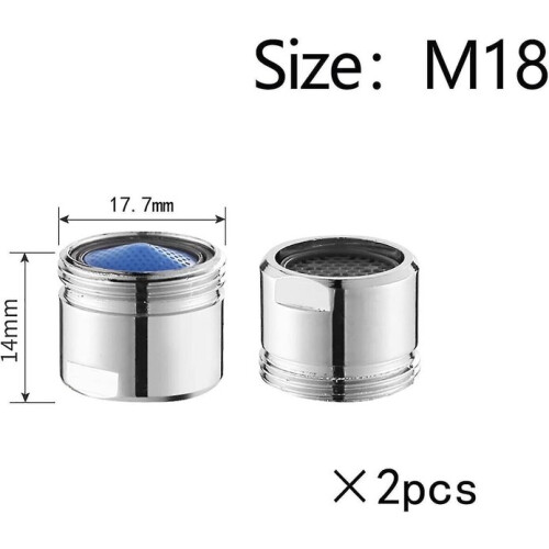 Faucet Filter Compatible with 18 mm Internal Thread Faucets, M18 External Thread Aerator Attachment