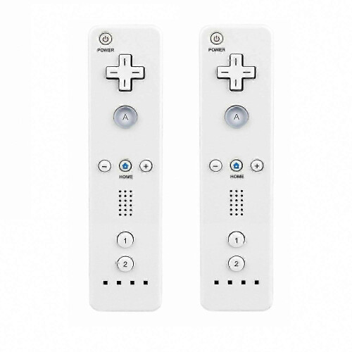 Wii Controller 2-Pack Wireless Replacement Remote Compatible with Nintendo Wii, Wii U and Wii Mini, No MotionPlus, With Vibration and Speaker Function