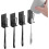 Wall Mounted Toothbrush Holder 4 Pack Black Stainless Steel No Drilling Space Saving Bathroom Kitchen 1