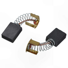Koolborstels 6,5x13,5x17mm met veer, compatibel met Bosch PTS 10 MK I voor verstek- en tafelzagen. Motoronderdelen.